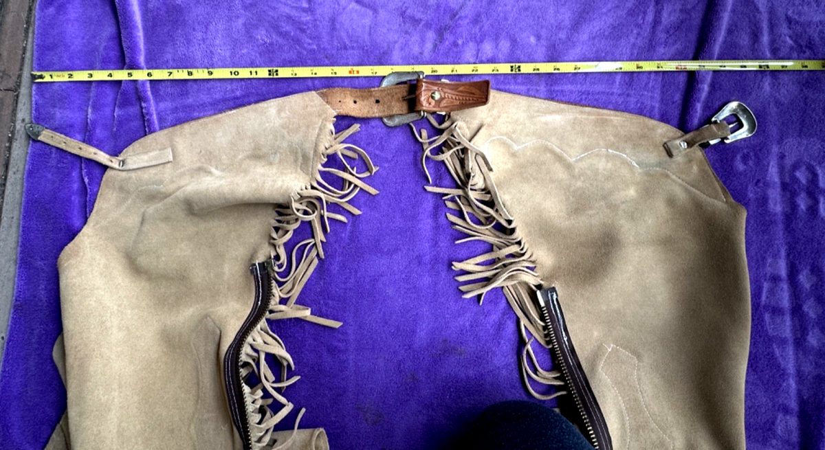 Chaps Western En Cuir Suédé – Boucle Argentée, Coupe Ranch (jeune/adulte)