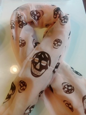 Foulard écharpe Chèche Tête De Mort - Ultra Léger Et Doux, Qualité Top