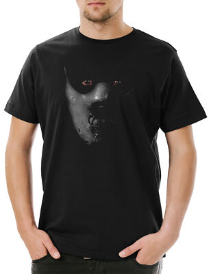Hannibal Mask Herren T-Shirt Schweigen Face Der Roter Lämmer Maske Drache Red