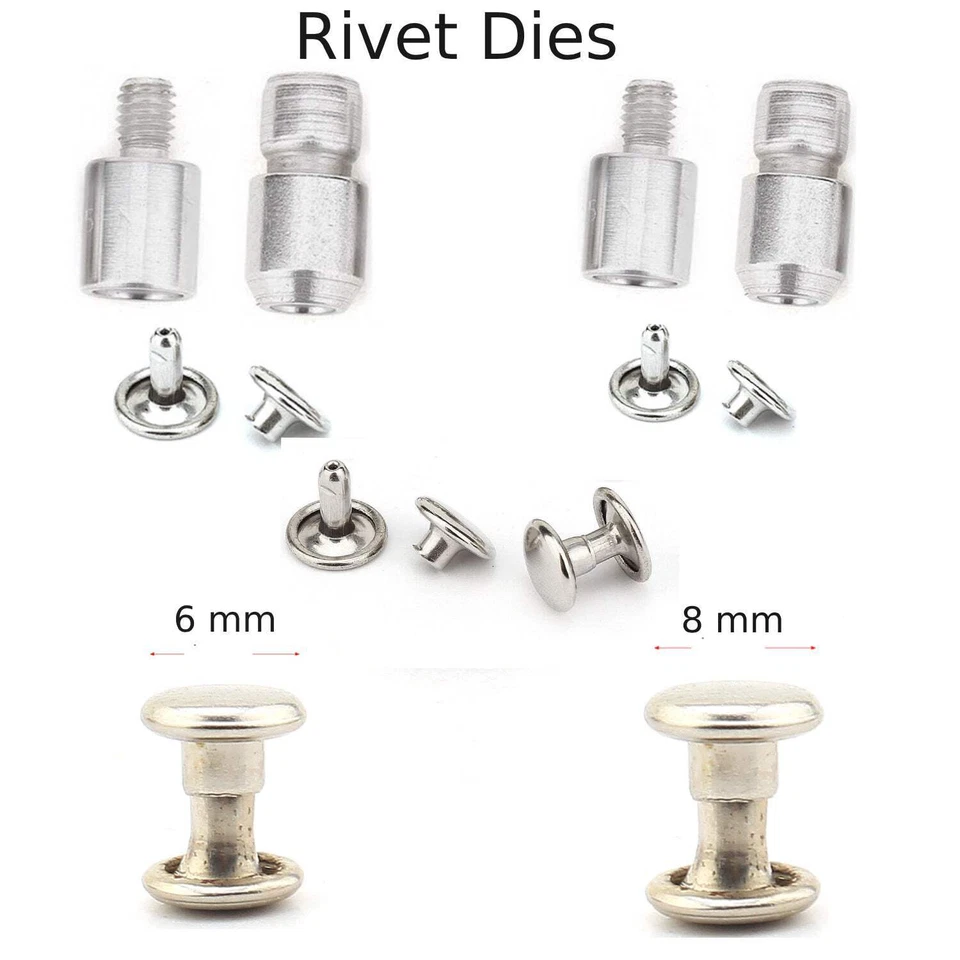 Botón a presión, ojal, ojal, remache, sujetador Popper troqueles de ajuste de instalación Foto 3 de 4