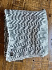 Cashmere Blanket Throw Travel Wrap 100 Handmade NEPAL Home black herringbone