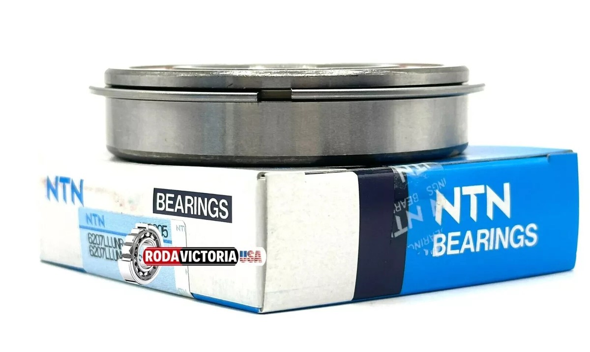 NTN JAPAN 6207 LLU NR BALL BEARING, RUBBER SEALED + SNAP RING