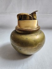 Vintage Evans Art Deco Gold Tone Spitfire Table Lighter. RARE