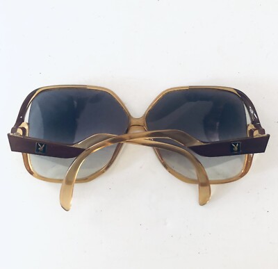 Vintage Playboy 1980s Sunglasses Honey Brown Frame W/ Brown  display picture 2