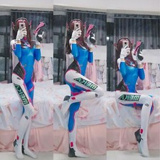 D.Va Jumpsuit Superhero DVA Bodysuit Cosplay Costume For Adult  Kids Halloween