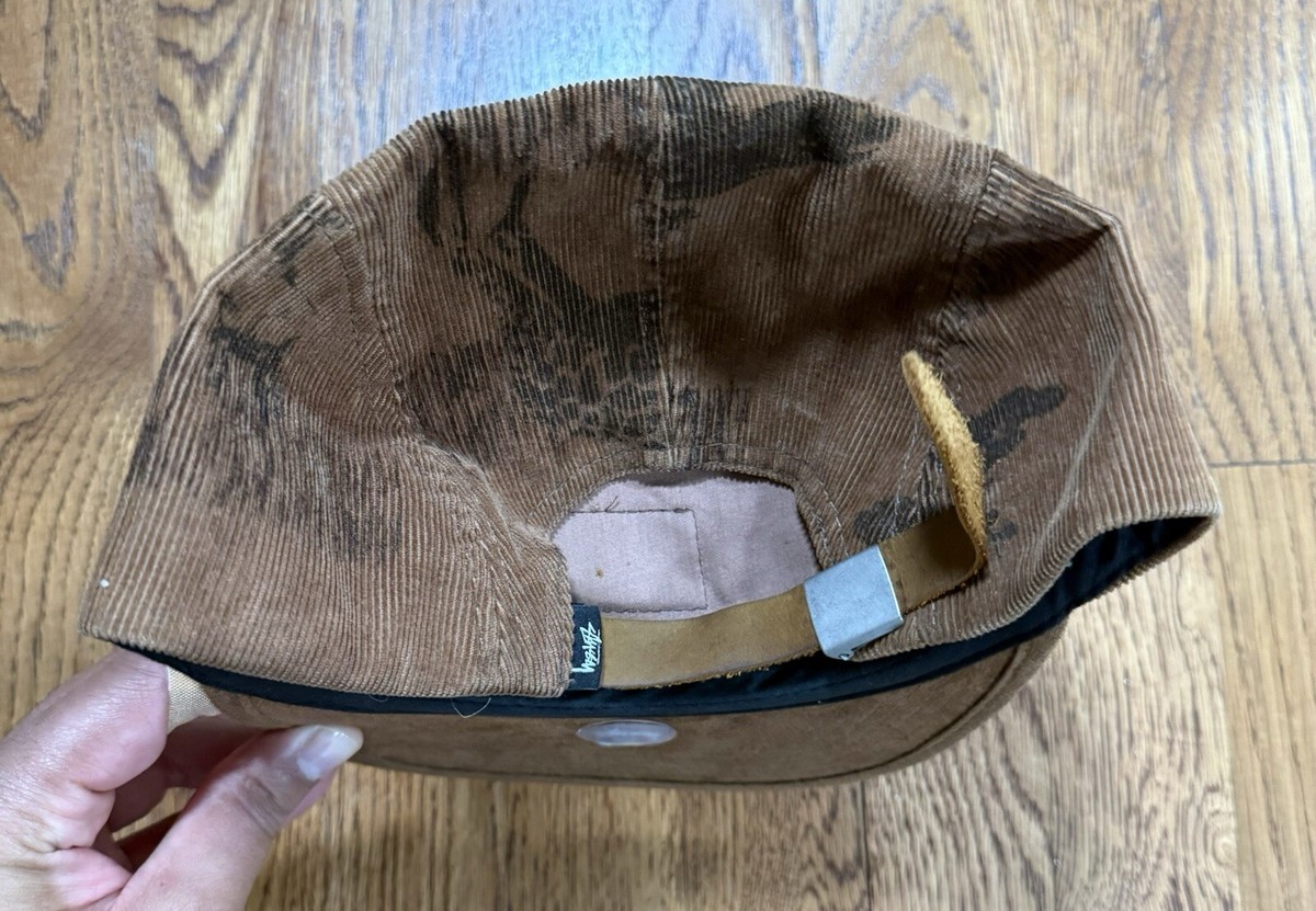 Vintage 2000s Y2K Stussy Suede Corduroy Hat Cap Unisex One