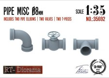 Pipe Misc. 8mm Tubing 8mm 1:35 Plastic Model Kit RT-DIORAMA