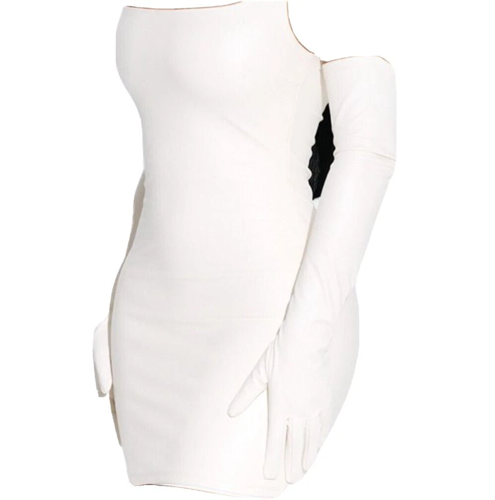 Guantes y mitones de Cuero Blanco para Mujeres