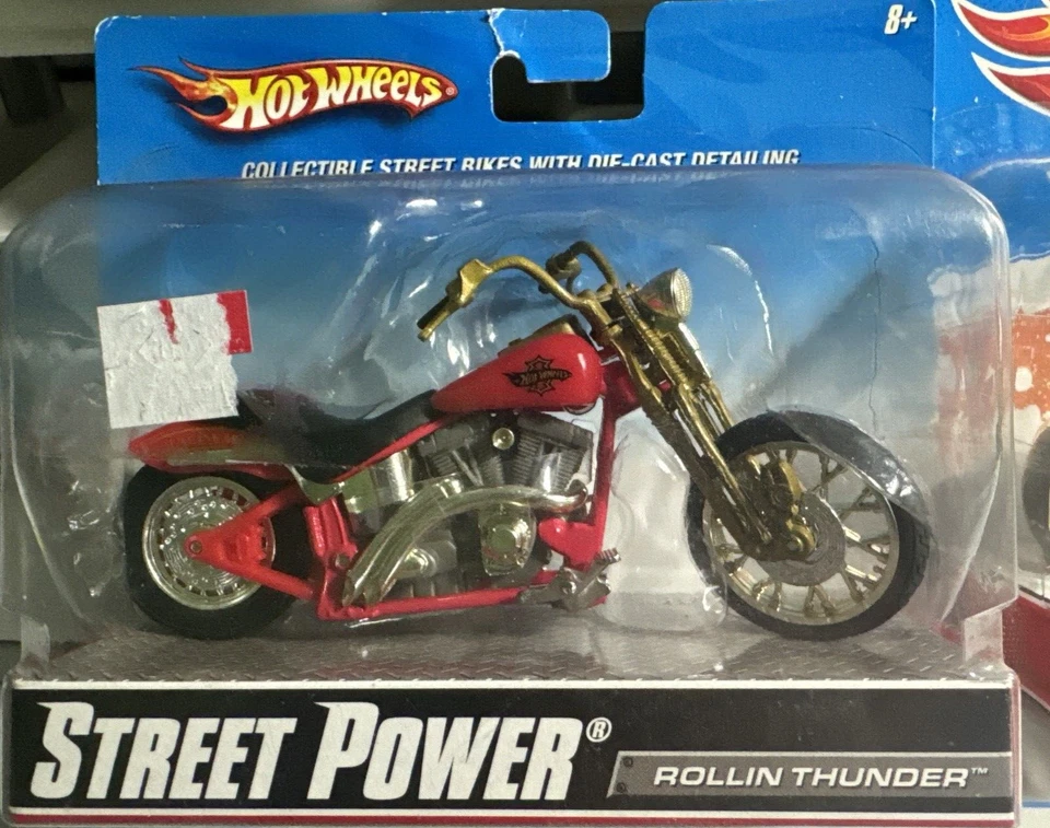 New Hot Wheels TWIN FLAME & ROLLIN' THUNDER Motorcycle Die Cast Model NEW/RARE - Image 2 of 4