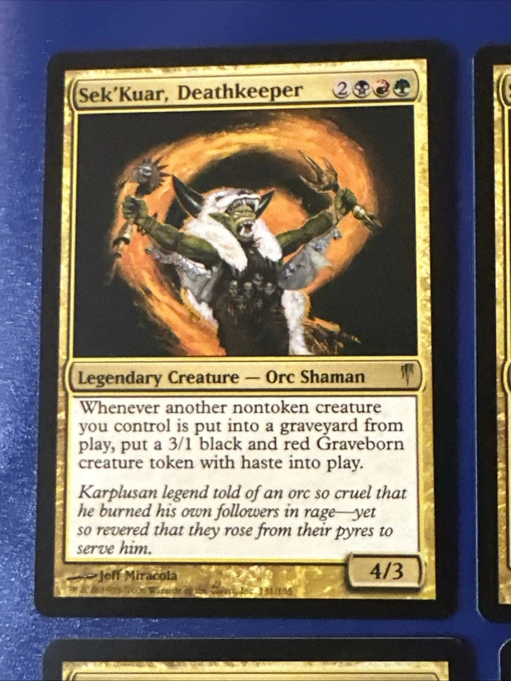 Sek’Kuar Deathkeeper X4 Coldsnap Cold Snap Ex/NM  Condition See Pics Front Back - Image 4 of 4