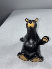 Jeff Fleming Bearfoots Wilfred-Style Waving Bear Figurine Big Sky Carvers