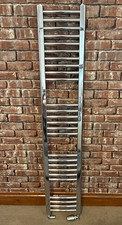 Vertical Chrome Steel Towel Rail Radiator, Hydronic Hot Water, 66in x 12in