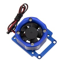Blue Alloy Motor Cooling Fan Radiator for TRAXXAS 1/8 4WD SLEDGE Monster Truck k