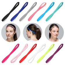 1PC thin elastic headband candy color gym sport anti-slip head wrap yoga hair