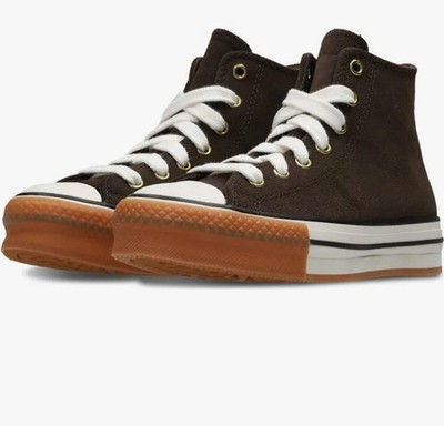 Converse Girls Chuck Taylor All Star Eva Lift sneaker White/Gum Size 4 New In  