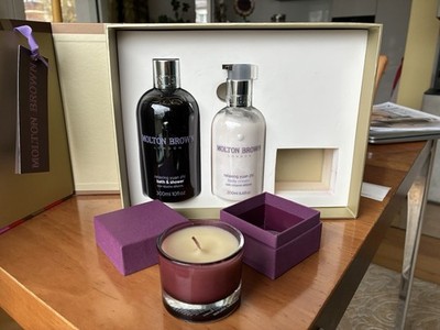 Molton Brown Geschenkset Relaxing Yuan Zhi Duschgel 300ml /Bodylotion 200ml/Kerz