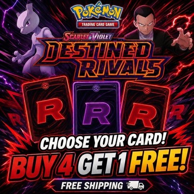 Scarlet & Violet: Destined Rivals Choose Your Card- Master Set- Buy 4 get 1 FREE