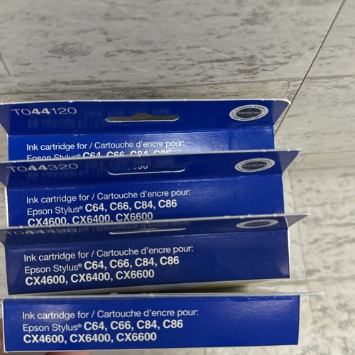 New EPSON TO441 TO442 TO443 TO444 BLACK COLOR INK CARTRIDGES SEALED OEM Exp 2011 - Picture 3 of 6