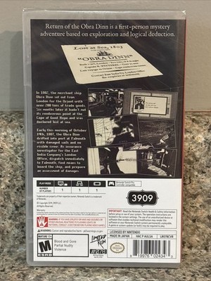 Return of the Obra Dinn (Nintendo Switch, 2021) for sale online | eBay