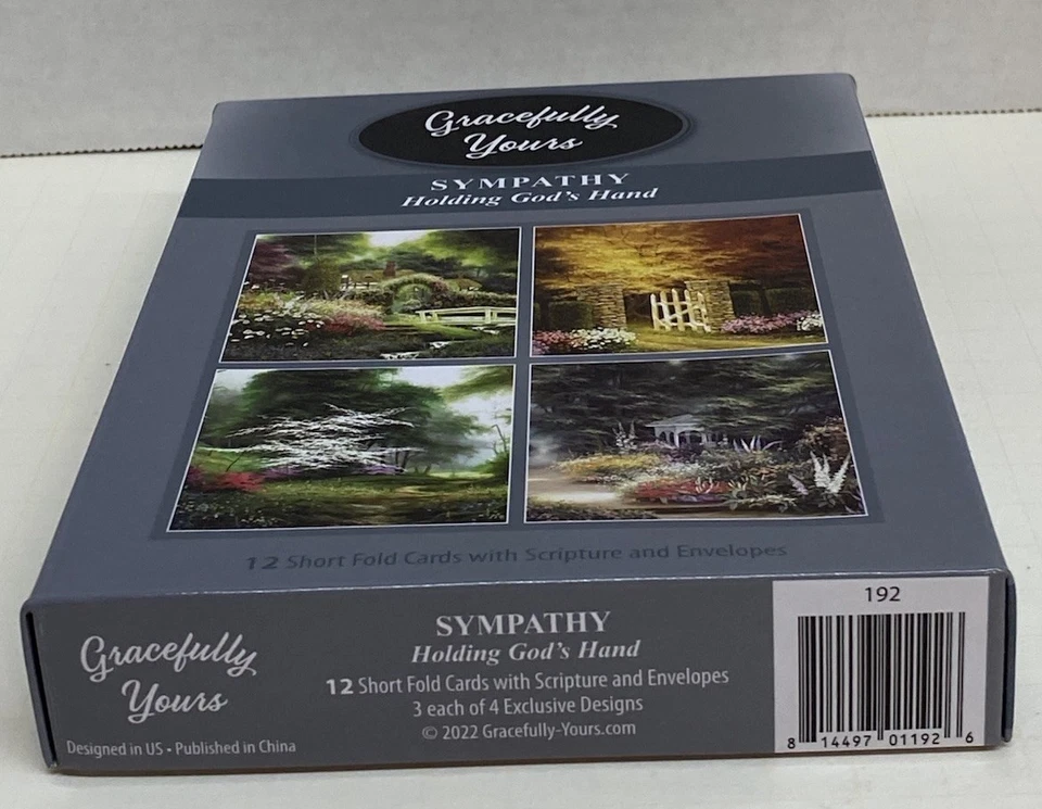 BOX 12 Christian SYMPATHY Greeting Cards, Inspirational Verse & Bible Scripture - Image 3 of 4