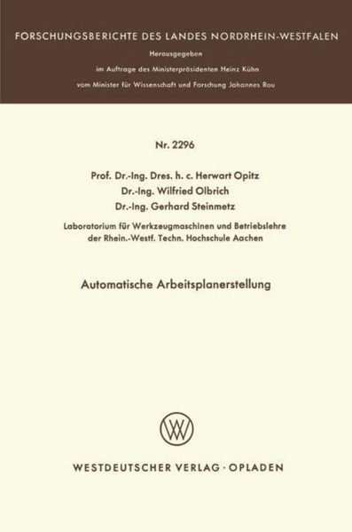 Automatische Arbeitsplanerstellung Herwart Opitz-image