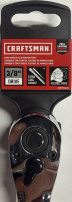 Craftsman CMMT99426 3/8'' Flex-Head Ratchet Extra Long Handle Steel Silver