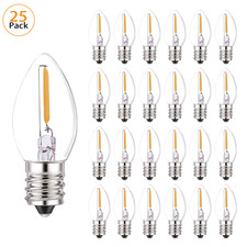 C7 LED Night Light Bulb 0.5W Dimmable E12 E14 Base Warm White 2700K Chandelier S