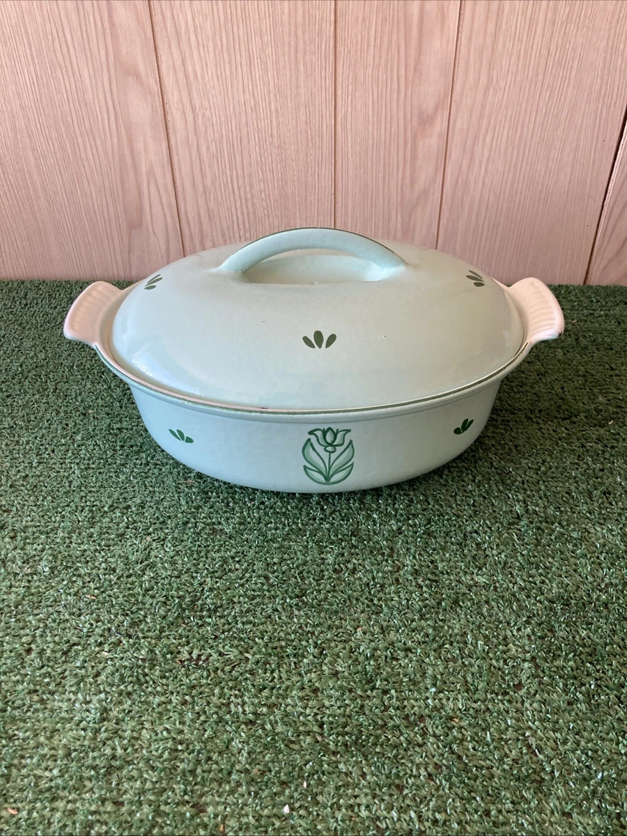 Petite Cocotte Vintage DRU Holland 18 En Fonte émaillée Orange, Forme Ovale 1L, Induction