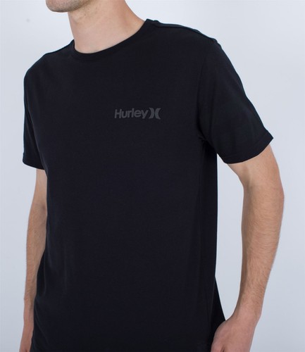 Hurley T-shirt Short Sleeved Mens Black Oceancare Block Party - Picture 3 of 4