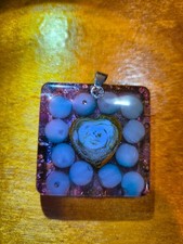 #handmade #resinnecklace #nebulajewelry #heartpendant #agatebeads #gemstonejewel