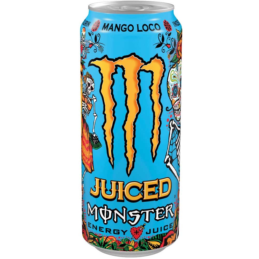 Monster Energy Juiced Mango Loco - 330 ml | Bebida energética con cafeína con