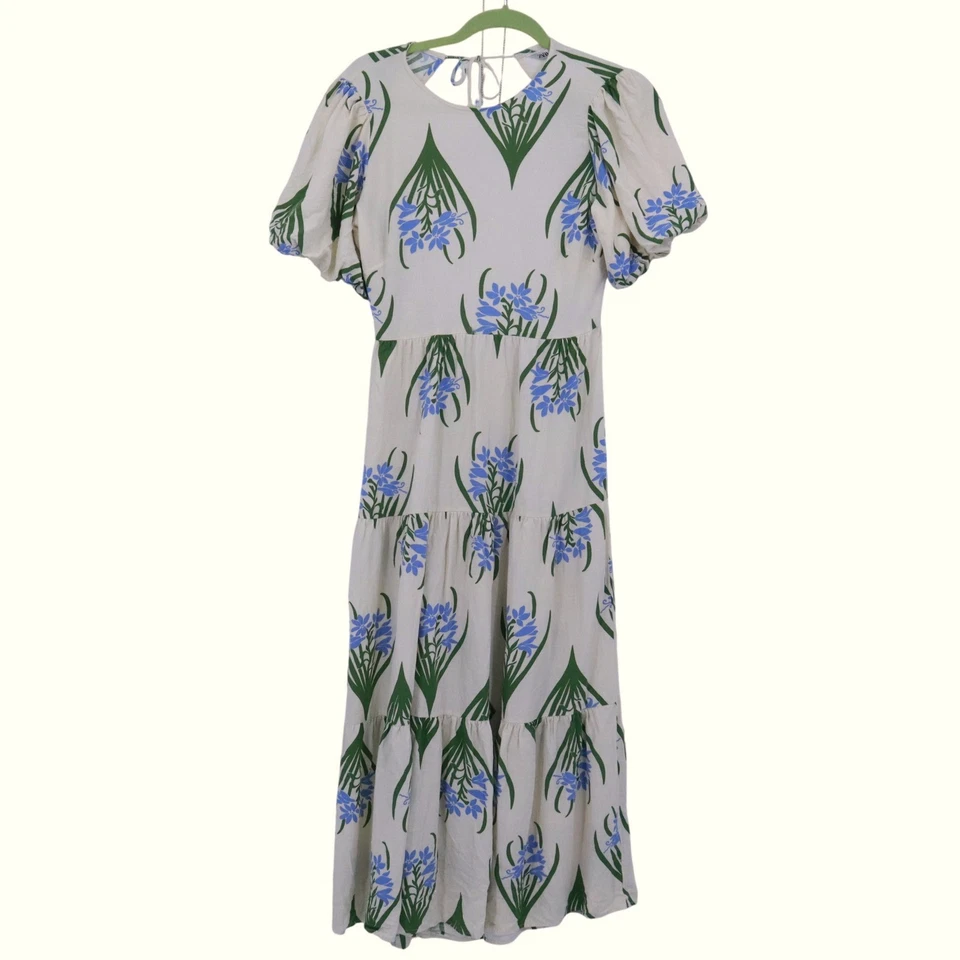 Zara New Woman Floral Maxi Dress Womens Small Boho Garden Party Cottagecore - Image 2 of 4