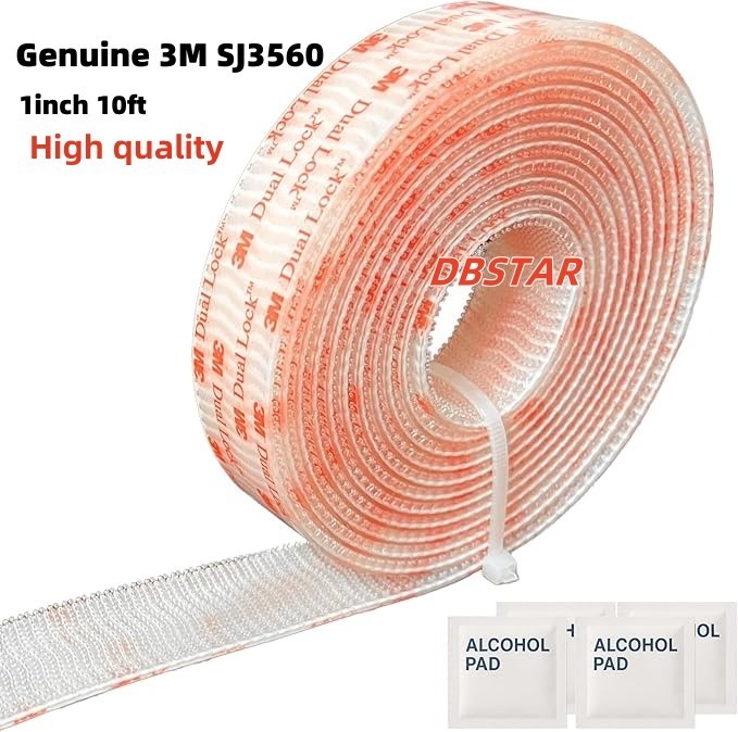 3M Dual Lock Reclosable Fasteners, Heavy Duty, Clear, TB3560/SJ3560(1 inx 10ft)