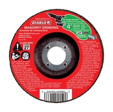 Diablo DBD040250701C Type 27 Aluminum Oxide Masonry Grinding Disc 4 Dia. in.