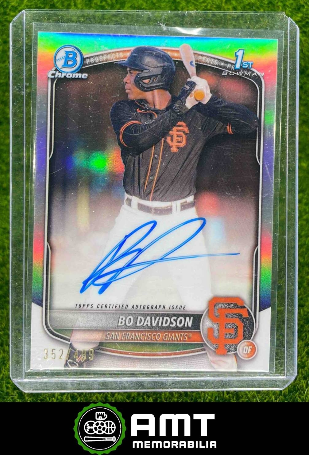 Bo Davidson 2025 Bowman Chrome 352/499 Prospect Auto Refractor Giants #CPA-BD