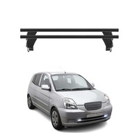 Menabo DachträGer GrundtäGer FüR Kia Picanto 2004-2011 50Kg Alu Schwarz 2 Tlg