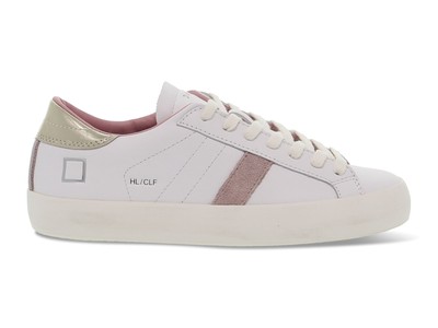 D.A.T.E. Sneakers W HL CLF WP White Gold Suede Leather - Women's Shoes