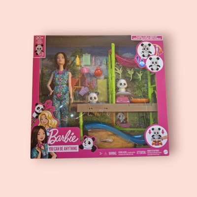 Barbie Careers Playset, Baby Panda Care & Rescue Set with Vet Doll Accessories