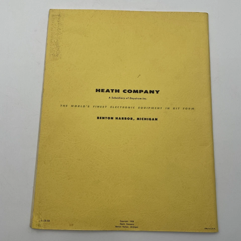 Comprobador de tubos Heathkit modelo TC-3 manual guía libro de instrucciones 595-208 Foto 2 de 4