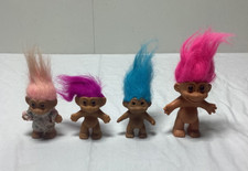 Vintage Russ Troll Doll Lot of 4 Pink Blue Hair