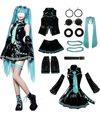 Hatsune Miku Cosplay 16th Anniversary Formula Costume New Anime Dress Size Large