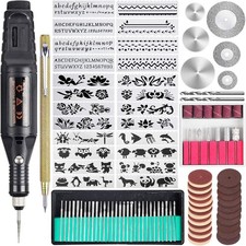 Lightweight Engraving Kit - 108-Pc Rotary Tool for Glass, Wood, Metal, and More