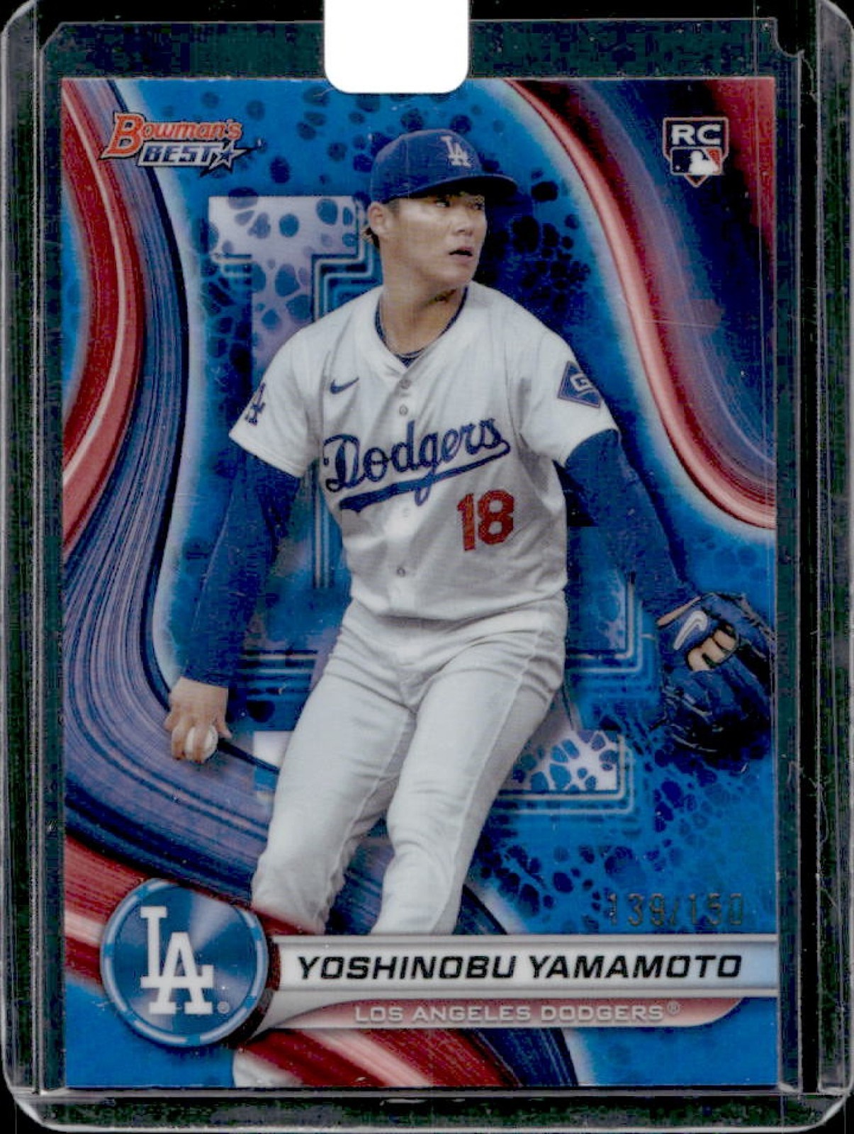 2024 Bowman's Best Yoshinobu Yamamoto RC Blue Refractor Rookie #/150 Dodgers