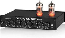 Douk Audio T8 PRO HiFi Vacuum Tube 7-Band EQ Preamp Equalizer, Balanced XLR Valv