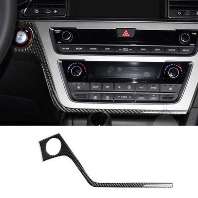 Carbon Fiber Engine Start Stop Ignition Panel Cover For Hyundai Sonata 2015-2017