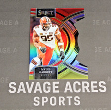 2023 Panini Select Myles Garrett Red & Yellow Premier Prizm Die Cut #152 Browns