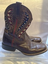 Ariat Kid's Quickdraw VentTEK American Flag Western Cowboy Boots Leather Size 3