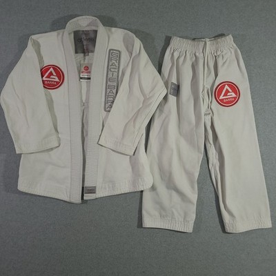 Gracie Barra Kimono Set Youth Y4 White Equipe GB Edition Jiu Jitsu Competition 
