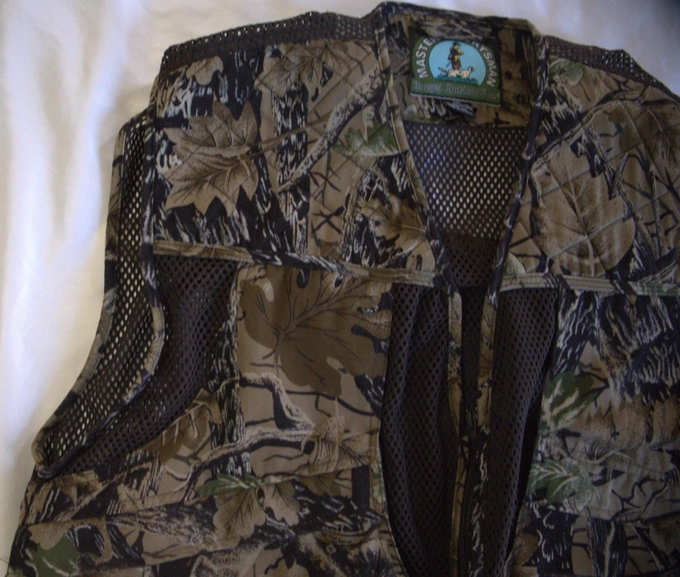 Master Sportsman 狩猎背心男式尺寸 XXL 迷彩口袋拉链网眼游戏袋 — 第 3/4 张图片