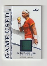 2025 Leaf In The Game Used Rafael Nadal Relic Low SN 36/45 Tennis CC